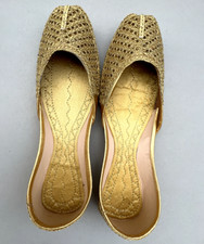 Indian Punjabi Pakistani Ethnic Traditional Women Khussa Flat Shoes Juti US 8