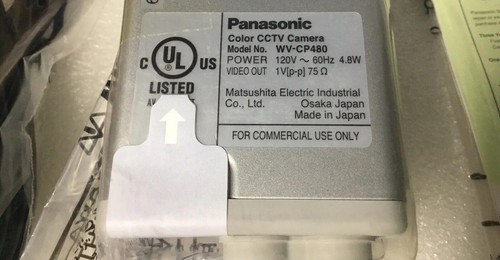 PANASONIC WV-CP480 Security Color Camera W/540TVL 2.8-12mm 120VAC Power Cord NIB - Picture 8 of 16