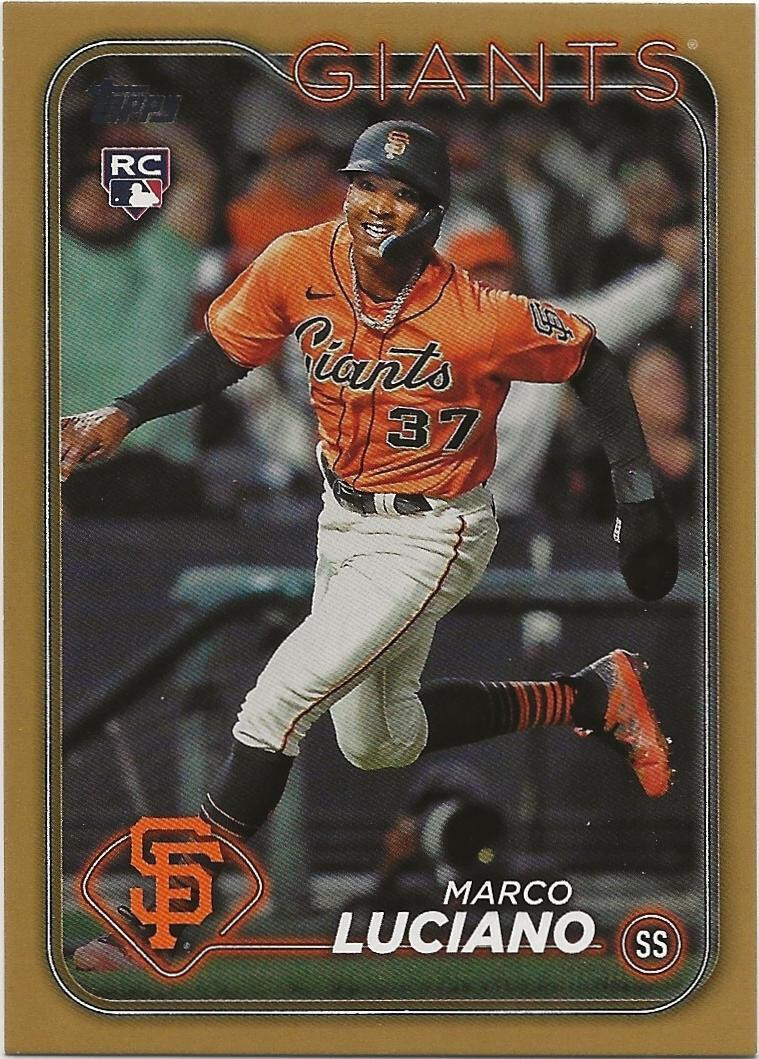 2024 Topps Series 1 MARCO LUCIANO Gold Parallel 0931/2024 Giants Rookie RC #232