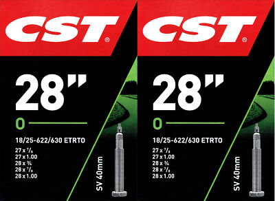 2x CST 28 SV Schlauch 28 Zoll (18/25-622/630) Rennrad Fahrradschlauch