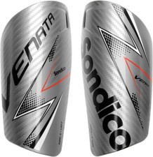Image of Sondico Venata Shin guard Silver Carbon Adults UK Size L