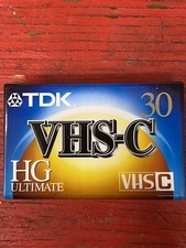 TDK VHS-C HG Ultimate TC-30 90 minute, sealed Camcorder Video Tape