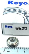 KOYO 626-ZZ Mini Deep Groove Ball Bearings 6x19x6mm 626ZZ SAME DAY SHIPPING