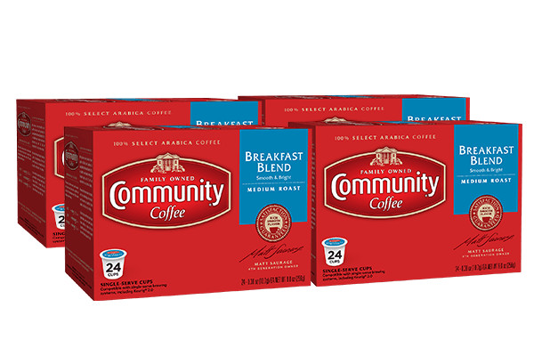 Community Coffee Breakfast Blend Coffee 24 to 144 Keurig K cup Pod Pick Any Size
