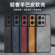For Motorola Moto G75, Shockproof Retro Business Leather Soft Rubber Case Cover
