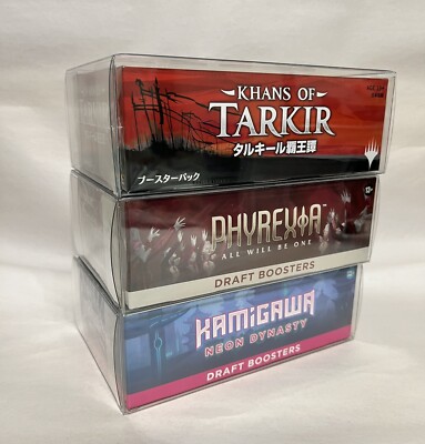 Magic MTG Draft Booster Box Clear Protective Case Outer Protector | eBay