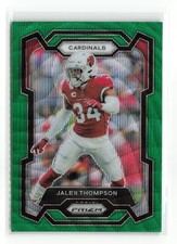 JALEN THOMPSON #8 2023 PANINI PRIZM CARDINALS GREEN WAVE