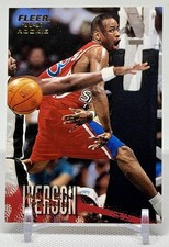 1996-97 Fleer #235 Allen Iverson Philadelphia 76ers Rookie Basketball Card. rookie card picture