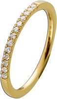 Memoire Alliance Brillant Ring Gelbgold 585 14K Diamanten 0.15Ct 16