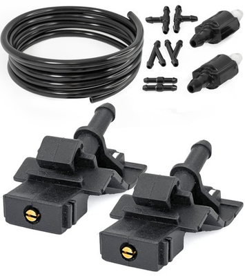 #ad #ad Clickamp;Fit Windshield Washer Nozzles Repair Kit compatible 0.125 inches Black $34.02