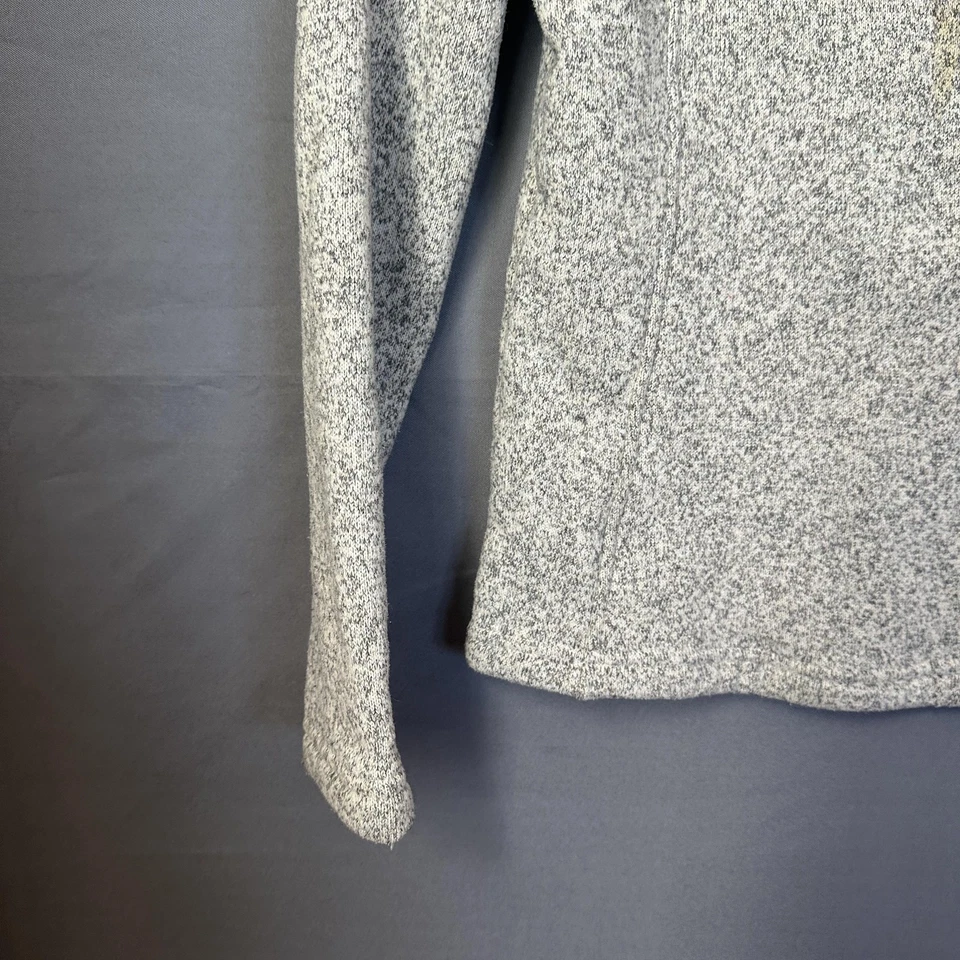 Suéter feminino The North Face cinza médio quarto de zíper pulôver de lã urze - Imagem 3 de 4