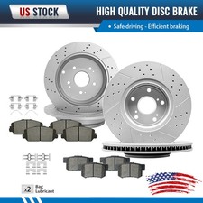 Front Rear Disc Brake Rotors Ceramic Brake Pads for 2014 - 2017 2018 Acura RDX