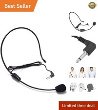 Ear Hook Mic, Flexible Wired Boom Standard 3.5mm Connector Jack for Voice Amp...