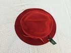 Vintage L.L Bean Wool Wide Brim Red Crusher Hat Women's  Size XL Made In USA — photo 2
