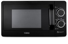 Tower 20l Manual Microwave with Sleek Mirror Door 800W T24042BLK Black & Chrome