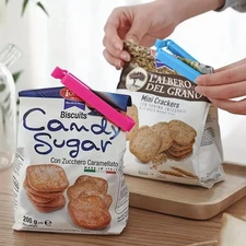 10pcs Colorful Snack Bag Clips: Reusable Plastic Sealing Clamps for Kitchen