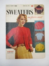 RARE Vtg 1955 Sweaters are Fashion News Coats & Clark 509 Knitting Patterns Book