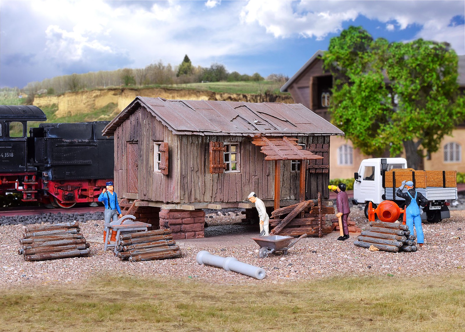 Vollmer 45728 - H0 Construction Hut - New