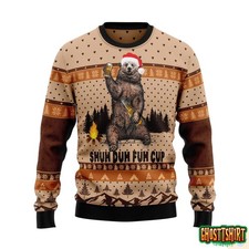 Bear Camping Ugly Christmas Sweater