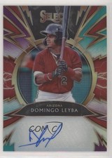 2020 Panini Select Sparks Signatures Tri-Color Prizm /49 Domingo Leyba Auto 3wu