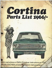 FORD CORTINA Mk2 1300 1500 LOTUS SALOON ESTATE 1966-67 FACTORY PARTS CATALOGUE