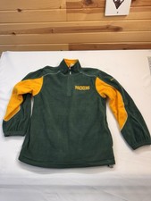 Green Bay Packers Youth 12-14 Large 1/4 Zip Fleece Pullover NFL Reebok