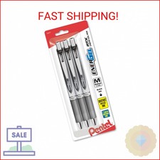 Pentel EnerGel RTX Liquid Gel Ink Pens, 0.7mm , Medium Line, Black Ink, Pack of