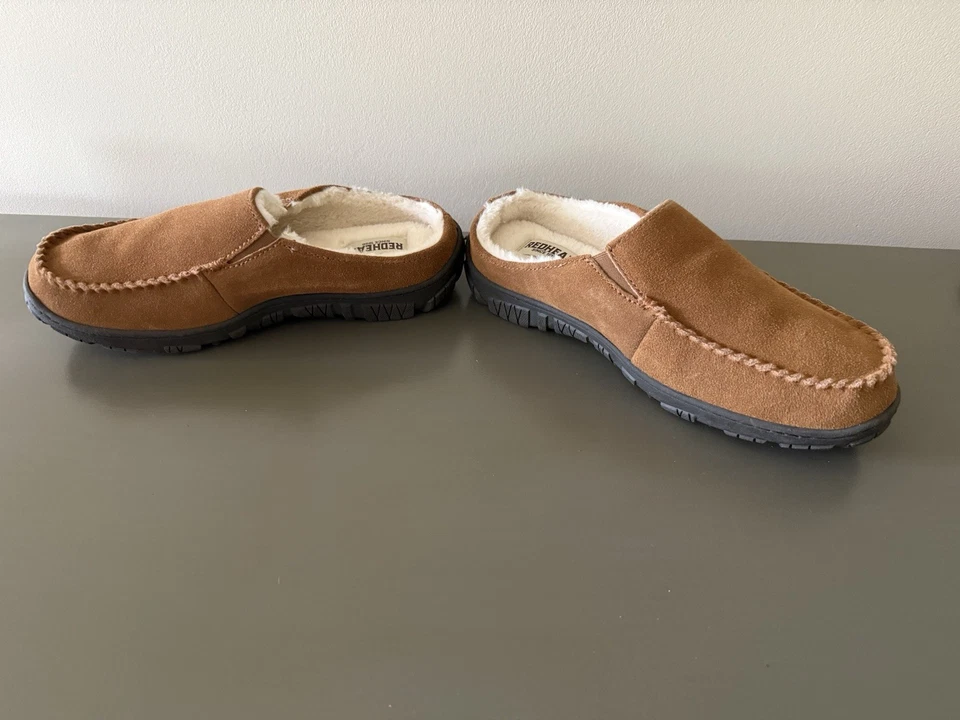 Zuecos/zapatillas de gamuza genuina RedHead para hombre 11 castaño 4002348 Foto 2 de 4