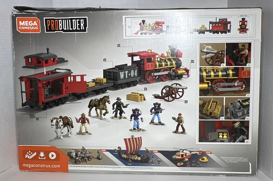 Mega Construx Pro Builder Train Heist Set-Cowboys & Horses- NEW *SHIPS NOW* - Image 2 of 4