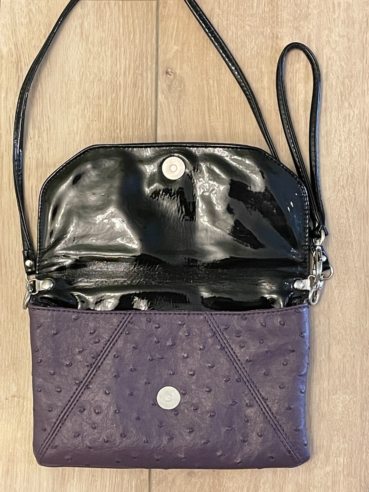 Grace Adele Removeable Strap Clutch Purse Faux Pu… - image 3