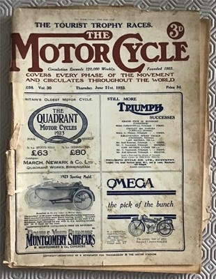 The MOTOR CYCLE Magazine 21 Jun 1923 TOURIST TROPHY RACES REPORT