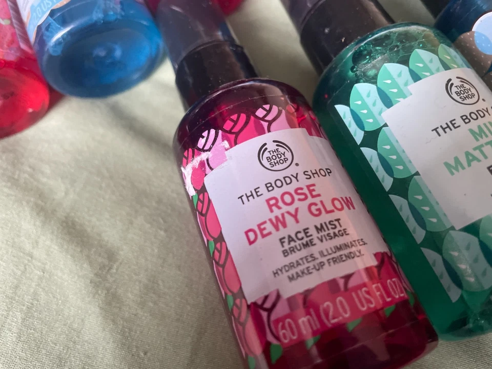 The Body Shop Mint, Coco Calming, Rose Dewing Mattifying Face Mist 60ml NEW X 9 - Image 2 of 4