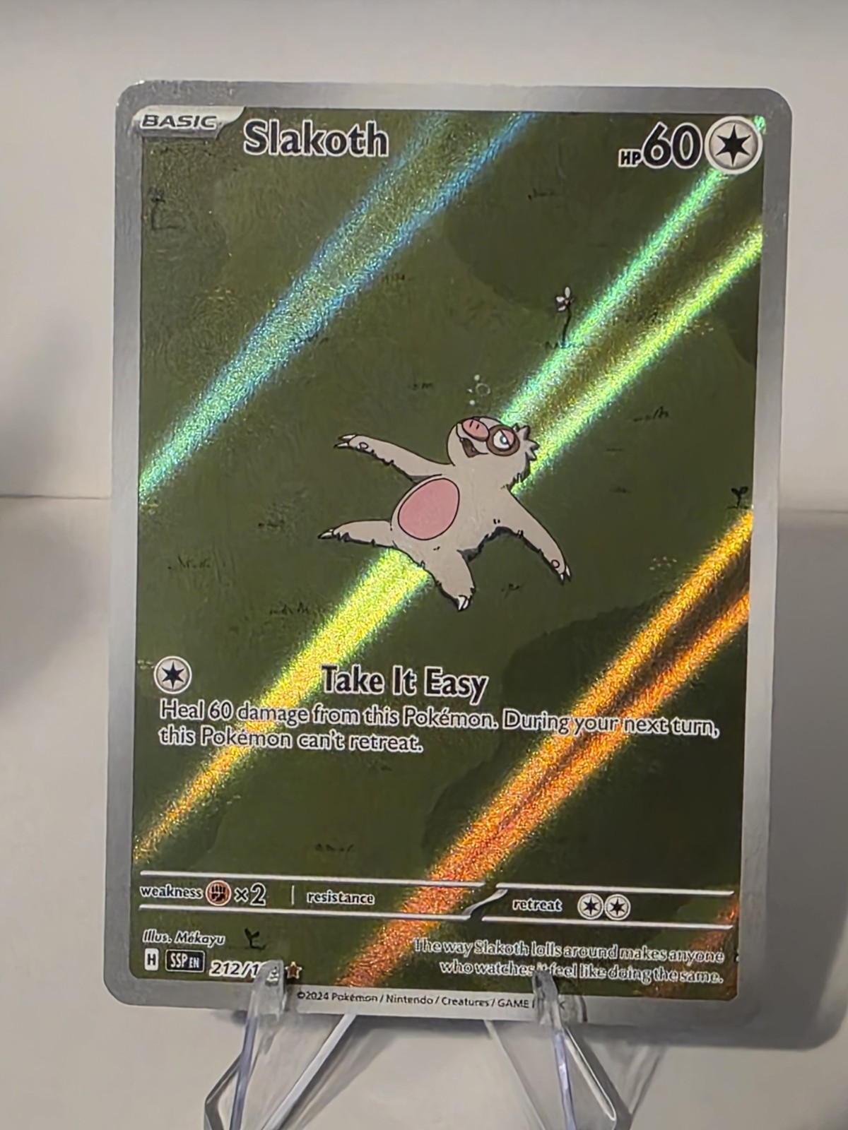 Pokémon TCG Slakoth 212/191 Surging Sparks Illustration Rare Card (NM)