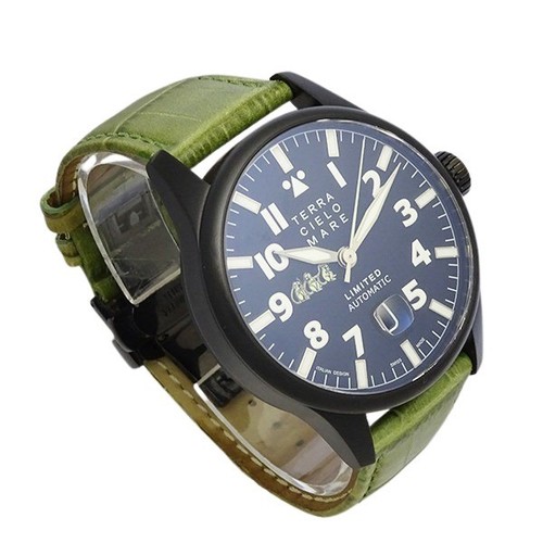 TERRA CIELO MARE Aviatore Mark II TC7103LIM3PA Automatic Black Dial 44mm Watch