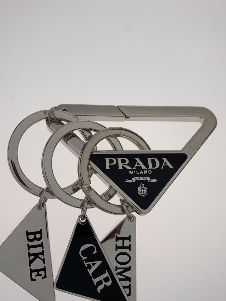 PRADA Triangle Keychain SLV Men's thumbnail 5