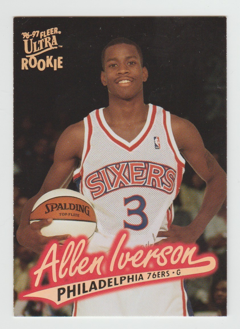 ALLEN IVERSON 1996-97 Fleer Ultra GOLD MEDALLION #G-82 Rare Rookie RC See Scans
