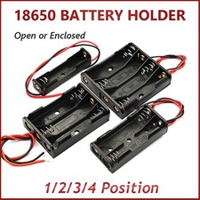 18650 Battery Holder 1 2 3 4 Cell Lithium Battery Case Box Tandem/Parallel Wire