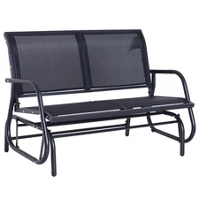 Double Outdoor Glider Chair Patio Rocking Bench for Garden Front Porch Furniture