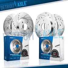 Front Rear Drilled Brake Rotors Kit for 2012 2013 2014 2015 Mercedes-Benz C250