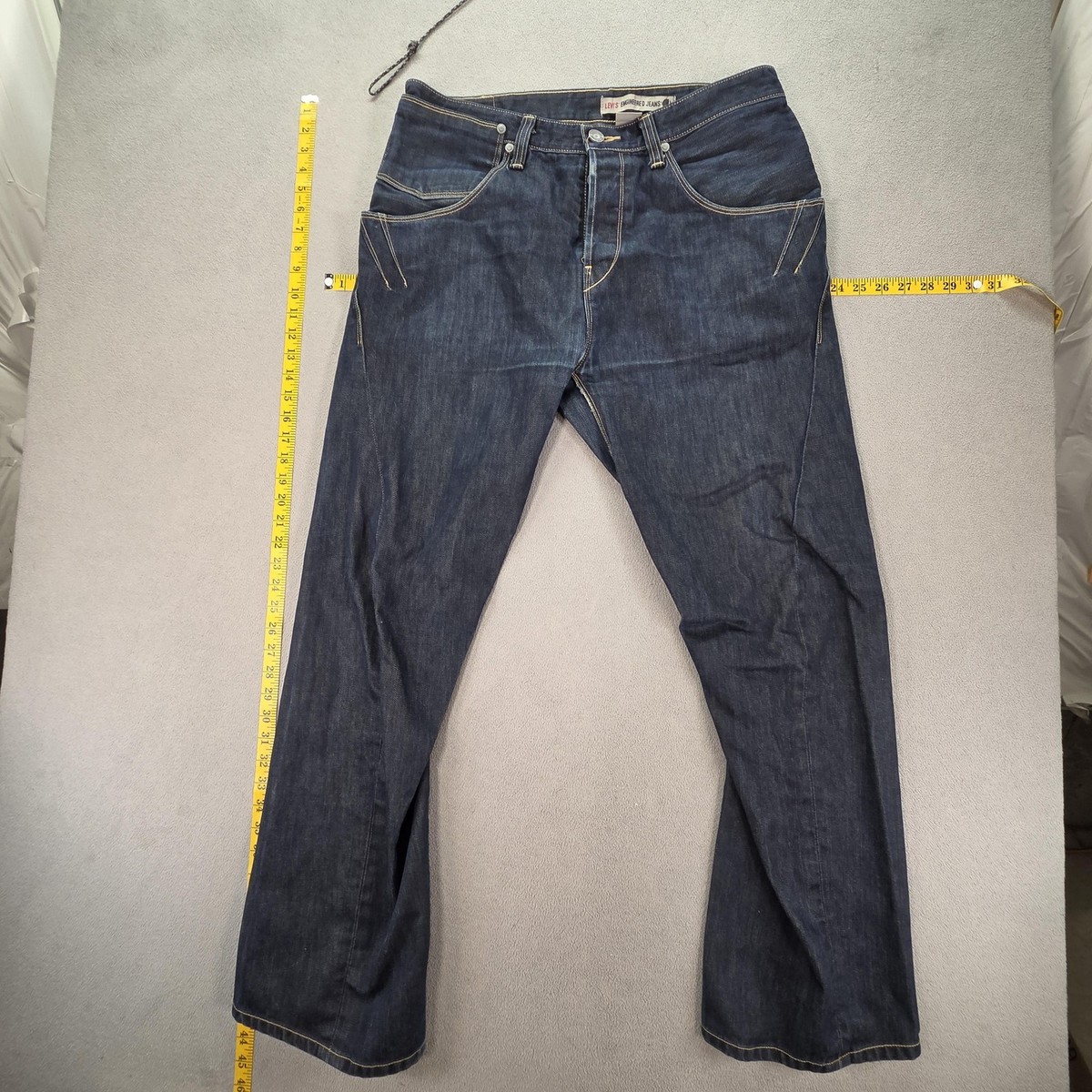 VTG Levis Engineered Jeans Mens Blue 10th Anniversary Twisted Flap