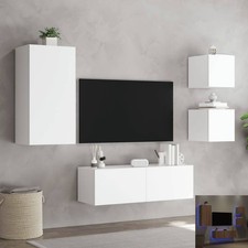 4 Piece TV Wall Cabinets with LED Entertainment Centre TV Console Media Unit New