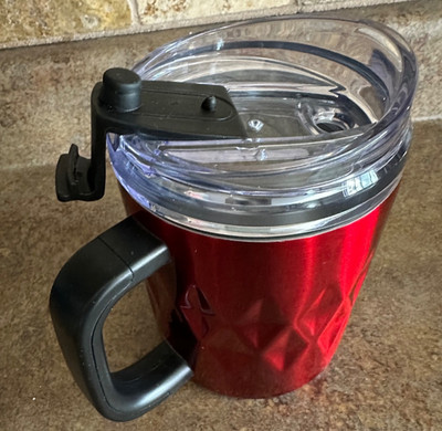 Primula Insulated Coffee Mug with Handle Flip Lid RED Color Stainless Steel