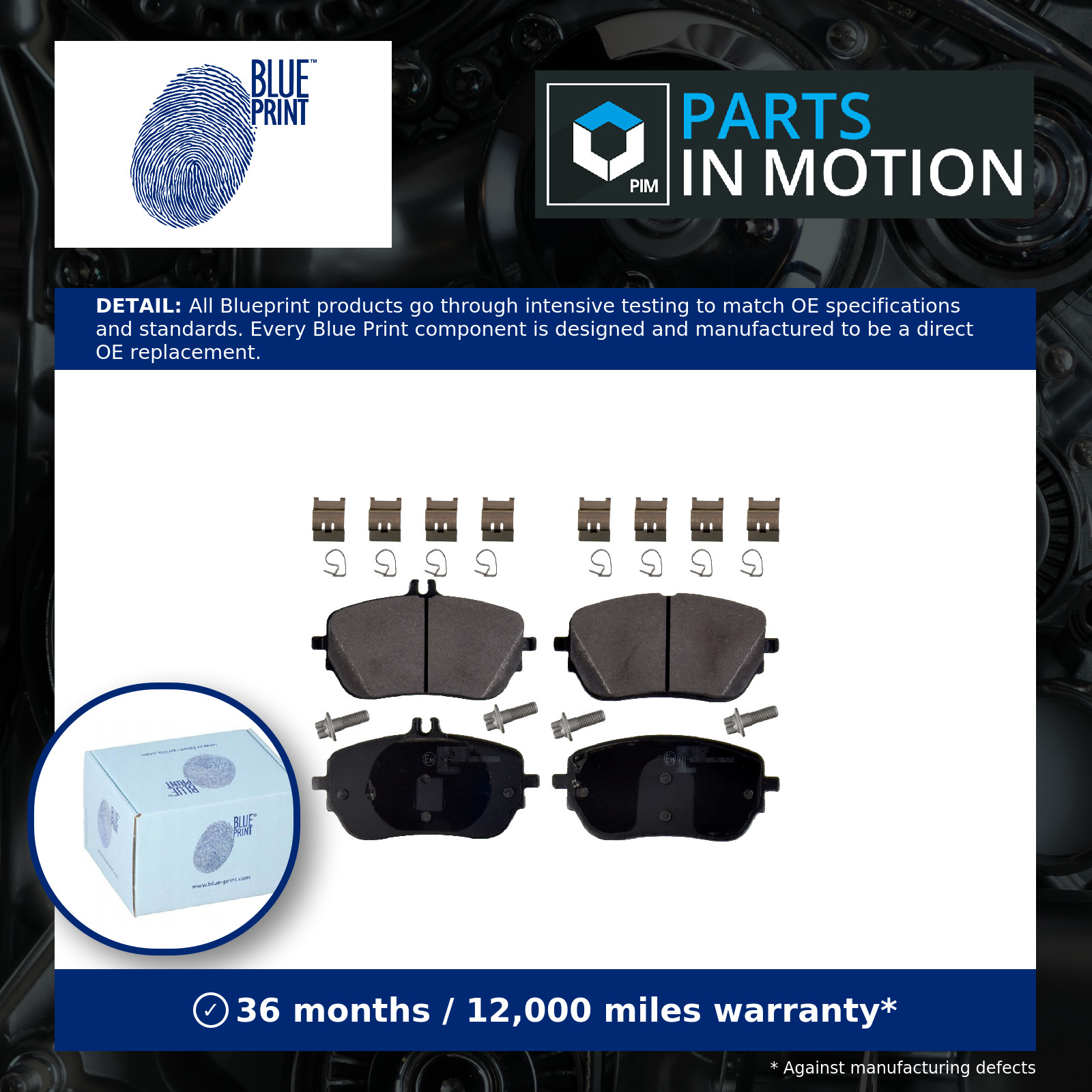 Brake Pads Set fits MERCEDES CLA180D C118, X118 1.5D Front 2019 on Blue Print - Image 15