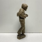 Hand Carved Wooden Farmer Statue — photo 3