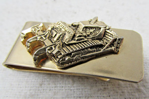 NOS Gold Color Caterpillar D9 Dozer Money Clip