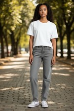 Woman  s Loft Curvy Skinny Corduroy Gray Pants Size 6/28