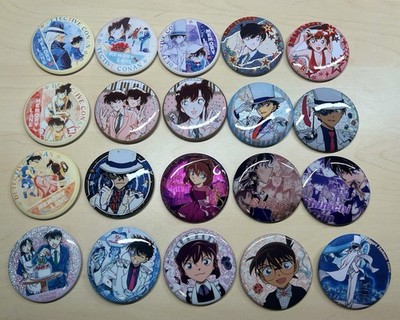 Detektiv Conan Button Pins Auswahl Anime Badge Kaito Kid Ran Shinichi Neu