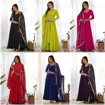 Indisch Partykleidung Salwar Kameez Designer Hochzeit Readymade Bollywood Anzug - Bild 1 von 4