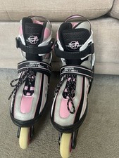SFR Vortex Inline Skates Adjustable Size 3-6 Pink with Carry Bag Hardly Used