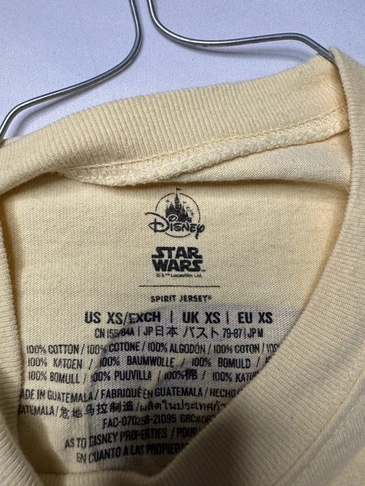 Camiseta Disney Star Wars Naboo Spirit Talla XS Rosa Púrpura Beige Camisa Tie Dye Foto 3 de 4